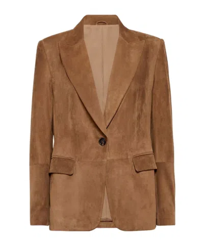 BRUNELLO CUCINELLI BRUNELLO CUCINELLI SINGLE-BREASTED TAILORED BLAZER