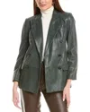 Brunello Cucinelli Suede Blazer In Multi