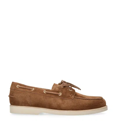 Brunello Cucinelli Suede Boat Shoes