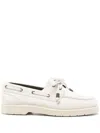 Brunello Cucinelli Suede Boat Shoes In Neutrals