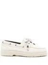 Brunello Cucinelli Suede Boat Shoes In Neutrals