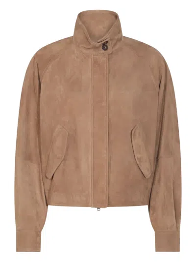 BRUNELLO CUCINELLI SUEDE BOMBER JACKET