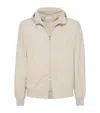 Brunello Cucinelli Sweatshirt With Hood And Zipper In Gold