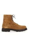 Brunello Cucinelli Men Suede Lace-up Boot In Light Brown