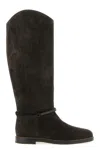 Brunello Cucinelli Black Solid Boots In Black