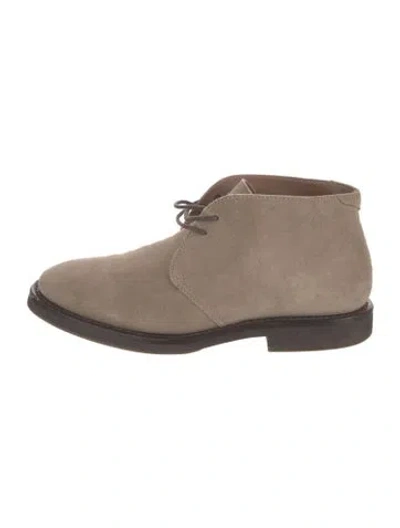 Pre-owned Brunello Cucinelli Suede Boots In Neutrals
