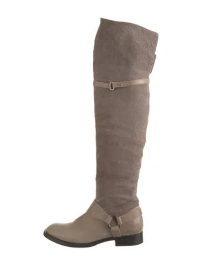 Pre-owned Brunello Cucinelli Suede Boots In Neutrals