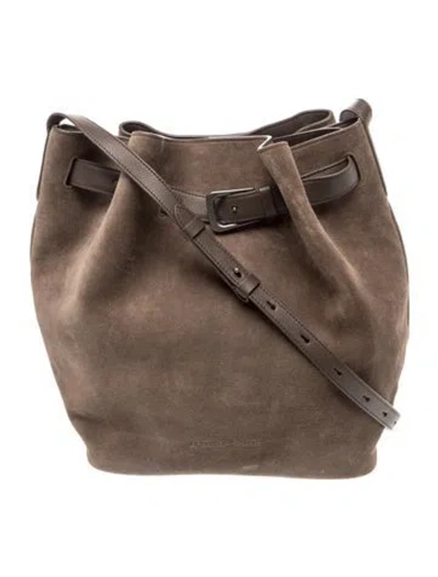 Pre-owned Brunello Cucinelli Suede Bucket Bag In Brown