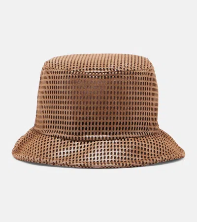 Brunello Cucinelli Suede Bucket Hat In Brown