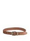 Brunello Cucinelli Suede Buckle Belt In Brown