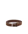 Brunello Cucinelli Suede Buckle Belt In Brown