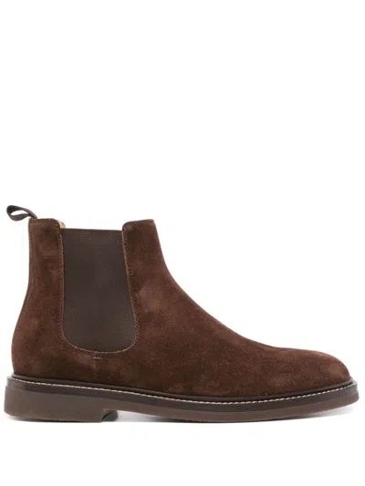 BRUNELLO CUCINELLI SUEDE CALFSKIN ANKLE BOOTS