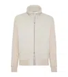 Brunello Cucinelli Light Beige Leather Bomber Jacket In Neutrals