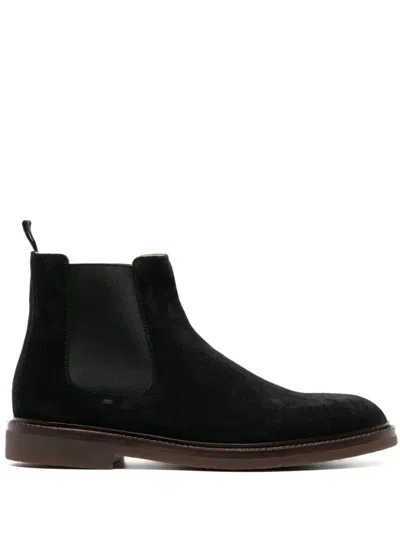 Brunello Cucinelli Suede Chelsea Boot In Black