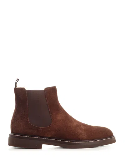Brunello Cucinelli Suede Chelsea Boot Boots Brown