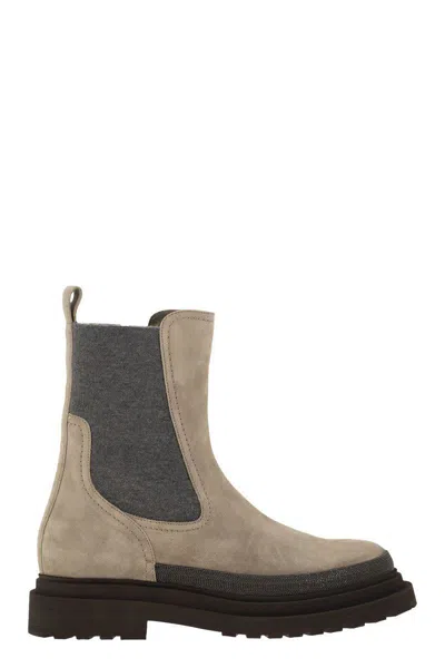 Brunello Cucinelli Boots In Beige