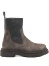 Brunello Cucinelli Chunky Sole Ankle Boots With Elastic Panels