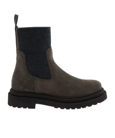 BRUNELLO CUCINELLI BRUNELLO CUCINELLI ROUND TOE CHELSEA BOOTS