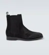 Brunello Cucinelli Waxed-suede Chelsea Boots In Black
