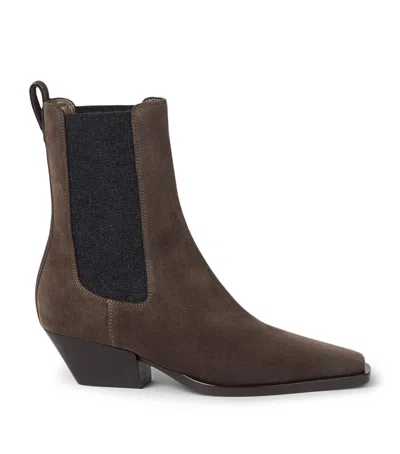 BRUNELLO CUCINELLI SUEDE CHELSEA BOOTS 50