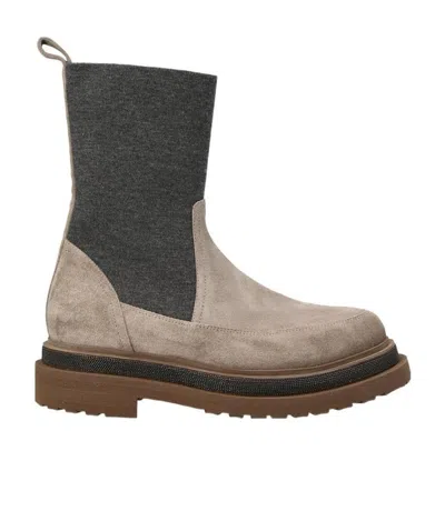 BRUNELLO CUCINELLI BRUNELLO CUCINELLI CHUNKY TWO-TONE BOOTS