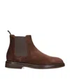 Brunello Cucinelli Suede Chelsea Boots In Brown