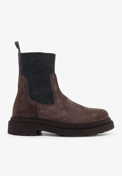 BRUNELLO CUCINELLI SUEDE CHELSEA BOOTS