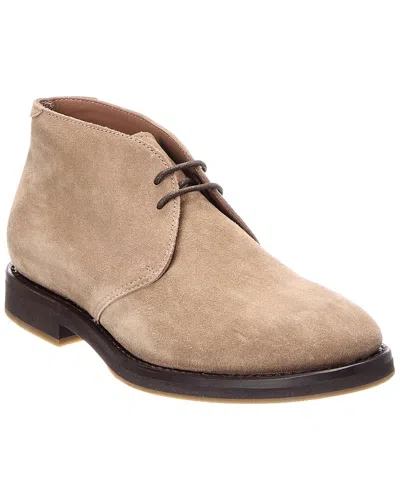 Brunello Cucinelli Suede Chukka Boot In Brown