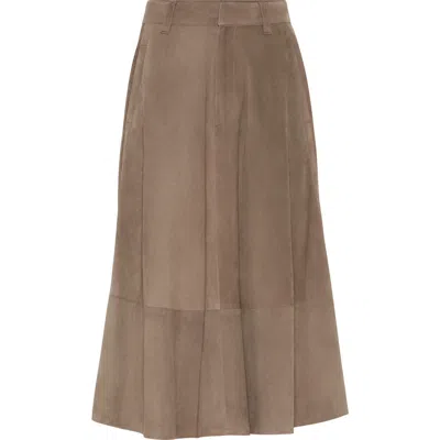 BRUNELLO CUCINELLI BRUNELLO CUCINELLI SUEDE CIRCLE SKIRT