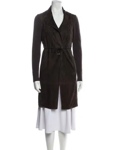 Pre-owned Brunello Cucinelli Suede Coat In Brown
