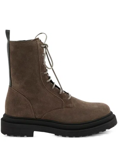 BRUNELLO CUCINELLI BRUNELLO CUCINELLI SUEDE COMBAT BOOT