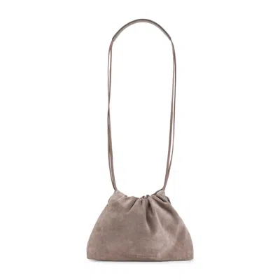 Brunello Cucinelli Suede Cross Body Bag Women In Neutral