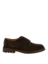 Brunello Cucinelli Lace-up Suede Derby Shoes In Brown