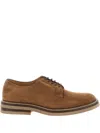 Brunello Cucinelli Suede Derby Shoes With Lace Closure