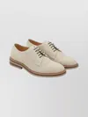 Brunello Cucinelli Suede Derby Shoes Leather Sole In Multi
