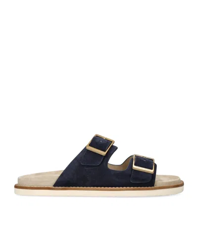 BRUNELLO CUCINELLI SUEDE DOUBLE-STRAP SANDALS