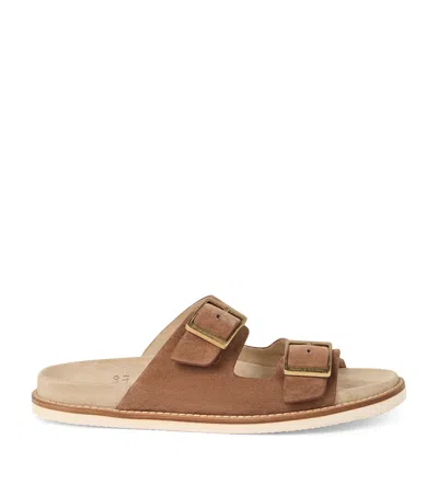 BRUNELLO CUCINELLI SUEDE DOUBLE-STRAP SANDALS