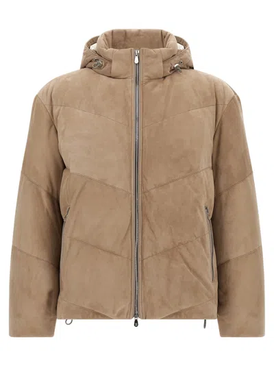 BRUNELLO CUCINELLI SUEDE DOWN JACKET