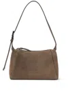 Brunello Cucinelli Duo Small Suede Shoulder Bag In Brown