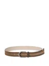 Brunello Cucinelli Suede Embellished Belt In Brown