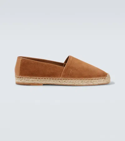 Brunello Cucinelli Suede Espadrilles In Brown