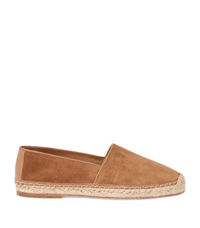 Brunello Cucinelli Suede Espadrilles In Brown