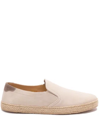Brunello Cucinelli Suede Espadrilles In Neutrals