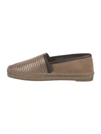 Pre-owned Brunello Cucinelli Suede Espadrilles In Neutrals