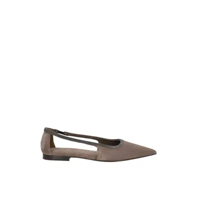 BRUNELLO CUCINELLI SUEDE FLATS
