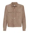 Brunello Cucinelli Suede Four-pocket Jacket In Brown
