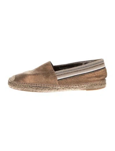 Pre-owned Brunello Cucinelli Suede Glitter Accents Espadrilles