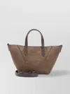 Brunello Cucinelli Suede Hexagonal Panelled Shoulder Bag