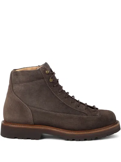 BRUNELLO CUCINELLI SUEDE HIKING BOOTS