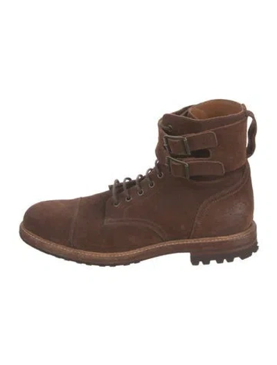 Pre-owned Brunello Cucinelli Suede Hiking Boots In Brown